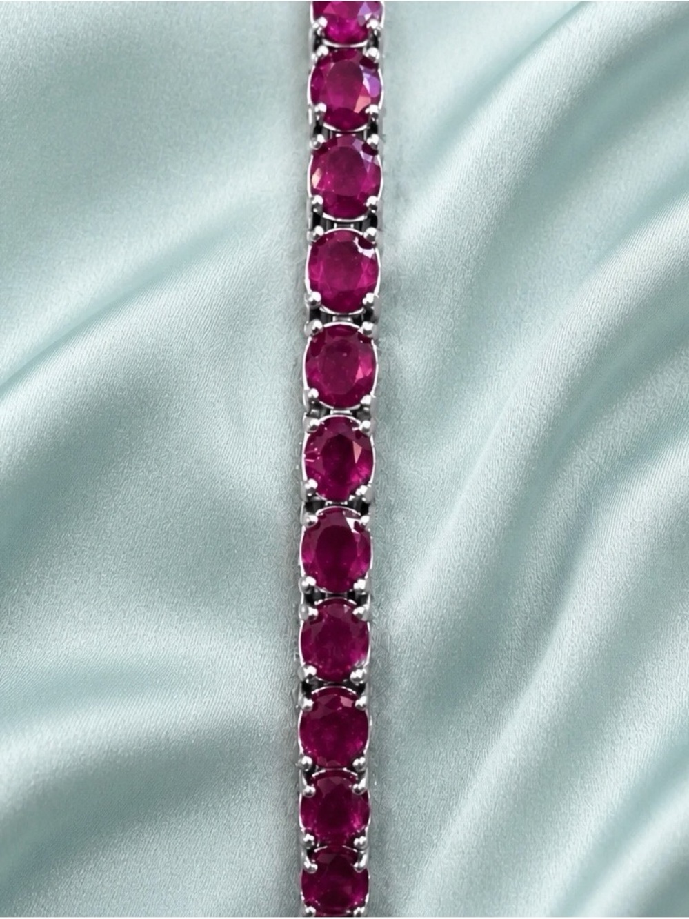 Raspberry Rhodolite Garnet, S925 Adjustable Bolo Bracelet